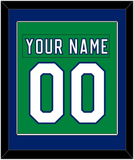 Carolina Nameplate & Number (Back) Combined - Heritage Green (2018-2023) - Single Mat 2
