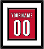 Carolina Nameplate & Number (Back) Combined - Home Red (2023-2025) - Double Mat 1