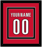 Carolina Nameplate & Number (Back) Combined - Home Red (2013-2017) - Double Mat 2