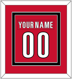 Carolina Nameplate & Number (Back) Combined - Home Red (2023-2025) - Double Mat 2