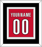 Carolina Nameplate & Number (Back) Combined - Home Red (2023-2025) - Double Mat 3