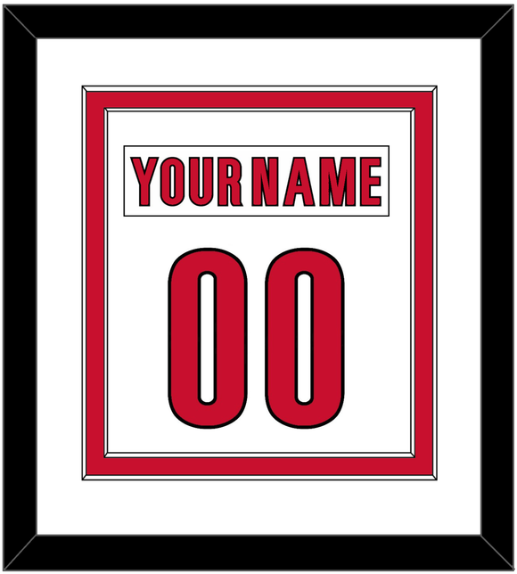 Carolina Nameplate & Number (Back) Combined - Road White - Double Mat 1