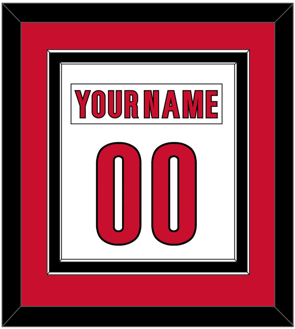 Carolina Nameplate & Number (Back) Combined - Road White - Double Mat 2