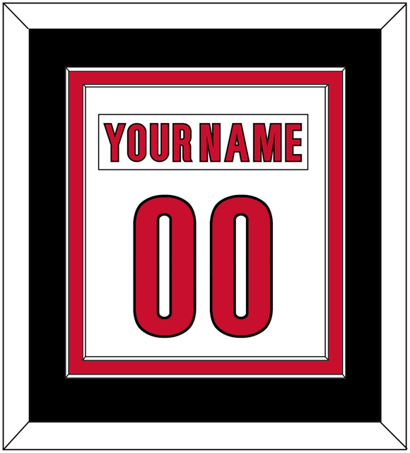 Carolina Nameplate & Number (Back) Combined - Road White - Double Mat 3