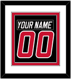Carolina Nameplate & Number (Back) Combined - Alternate Black (2008-2017) - Double Mat 1