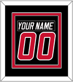 Carolina Nameplate & Number (Back) Combined - Alternate Black (2008-2017) - Double Mat 2