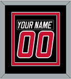 Carolina Nameplate & Number (Back) Combined - Alternate Black (2008-2017) - Double Mat 2