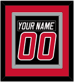 Carolina Nameplate & Number (Back) Combined - Alternate Black (2008-2017) - Double Mat 3