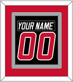 Carolina Nameplate & Number (Back) Combined - Alternate Black (2008-2017) - Double Mat 3