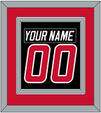Carolina Nameplate & Number (Back) Combined - Alternate Black (2008-2017) - Double Mat 3