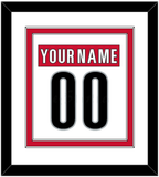 Carolina Nameplate & Number (Back) Combined - Road White (2013-2019) - Double Mat 1