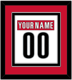 Carolina Nameplate & Number (Back) Combined - Road White (2013-2019) - Double Mat 2