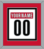 Carolina Nameplate & Number (Back) Combined - Road White (2013-2019) - Double Mat 2