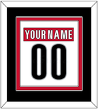 Carolina Nameplate & Number (Back) Combined - Road White (2013-2019) - Double Mat 3