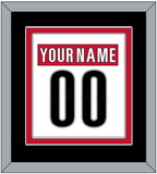 Carolina Nameplate & Number (Back) Combined - Road White (2013-2019) - Double Mat 3