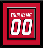 Carolina Nameplate & Number (Back) Combined - Road Red (1997-2000) - Double Mat 2