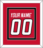 Carolina Nameplate & Number (Back) Combined - Road Red (1997-2000) - Double Mat 2