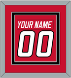 Carolina Nameplate & Number (Back) Combined - Road Red (1997-2000) - Double Mat 2