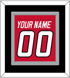 Carolina Nameplate & Number (Back) Combined - Road Red (1997-2000) - Double Mat 3