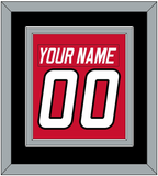 Carolina Nameplate & Number (Back) Combined - Road Red (1997-2000) - Double Mat 3