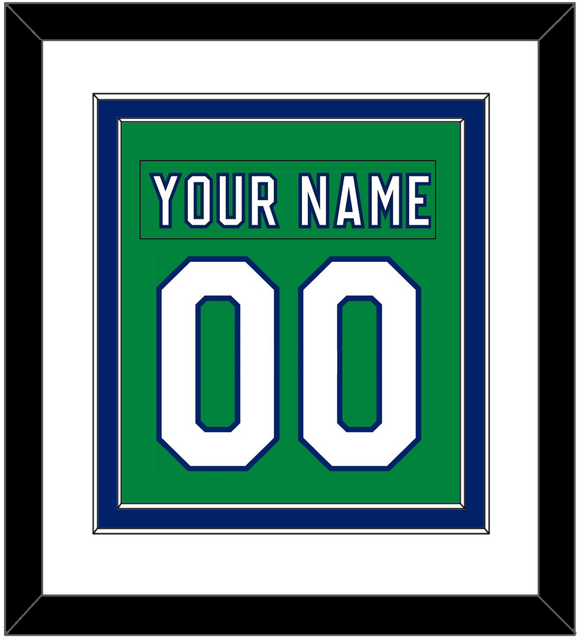 Carolina Nameplate & Number (Back) Combined - Heritage Green - Double Mat 1