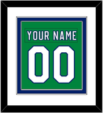 Carolina Nameplate & Number (Back) Combined - Heritage Green (2018-2023) - Double Mat 1