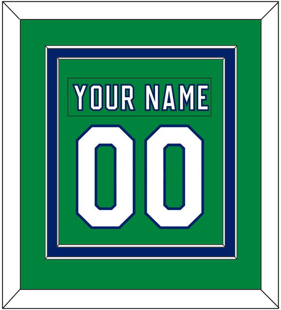 Carolina Nameplate & Number (Back) Combined - Heritage Green - Double Mat 2