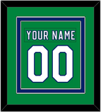 Carolina Nameplate & Number (Back) Combined - Heritage Green (2018-2023) - Double Mat 2