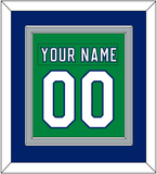 Carolina Nameplate & Number (Back) Combined - Heritage Green (2018-2023) - Double Mat 3