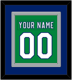 Carolina Nameplate & Number (Back) Combined - Heritage Green (2018-2023) - Double Mat 3