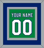 Carolina Nameplate & Number (Back) Combined - Heritage Green (2018-2023) - Double Mat 3