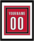Carolina Nameplate & Number (Back) Combined - Home Red (2023-2025) - Triple Mat 1