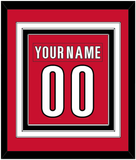 Carolina Nameplate & Number (Back) Combined - Home Red (2023-2025) - Triple Mat 2