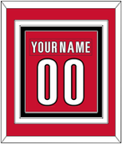 Carolina Nameplate & Number (Back) Combined - Home Red (2023-2025) - Triple Mat 2