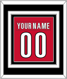 Carolina Nameplate & Number (Back) Combined - Home Red (2023-2025) - Triple Mat 3