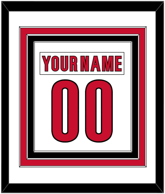 Carolina Nameplate & Number (Back) Combined - Road White - Triple Mat 1