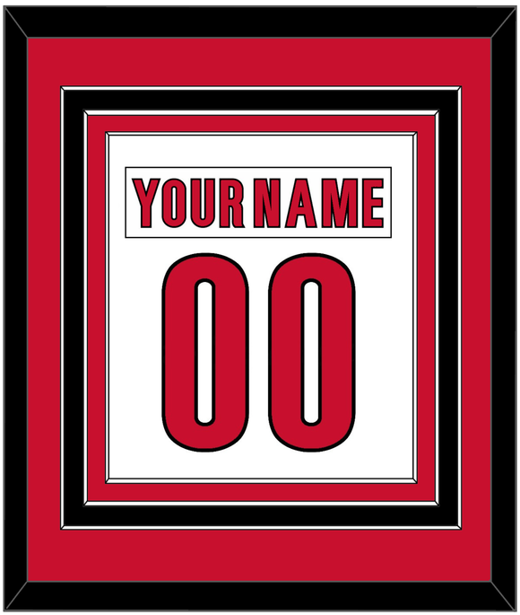 Carolina Nameplate & Number (Back) Combined - Road White - Triple Mat 2