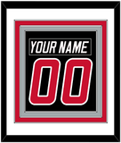 Carolina Nameplate & Number (Back) Combined - Alternate Black (2008-2017) - Triple Mat 1