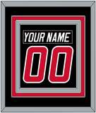 Carolina Nameplate & Number (Back) Combined - Alternate Black (2008-2017) - Triple Mat 2