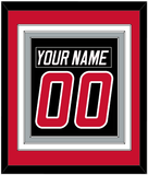 Carolina Nameplate & Number (Back) Combined - Alternate Black (2008-2017) - Triple Mat 3