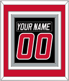Carolina Nameplate & Number (Back) Combined - Alternate Black (2008-2017) - Triple Mat 3