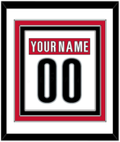 Carolina Nameplate & Number (Back) Combined - Road White (2013-2019) - Triple Mat 1