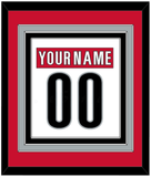 Carolina Nameplate & Number (Back) Combined - Road White (2013-2019) - Triple Mat 2