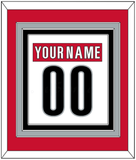 Carolina Nameplate & Number (Back) Combined - Road White (2013-2019) - Triple Mat 2