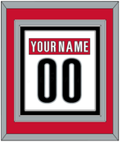 Carolina Nameplate & Number (Back) Combined - Road White (2013-2019) - Triple Mat 2