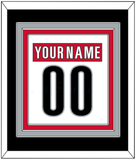 Carolina Nameplate & Number (Back) Combined - Road White (2013-2019) - Triple Mat 3