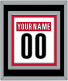 Carolina Nameplate & Number (Back) Combined - Road White (2013-2019) - Triple Mat 3