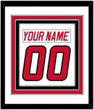 Carolina Nameplate & Number (Back) Combined - Home White (1997-2000) - Triple Mat 1