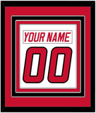 Carolina Nameplate & Number (Back) Combined - Home White (1997-2000) - Triple Mat 2