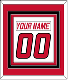 Carolina Nameplate & Number (Back) Combined - Home White (1997-2000) - Triple Mat 2